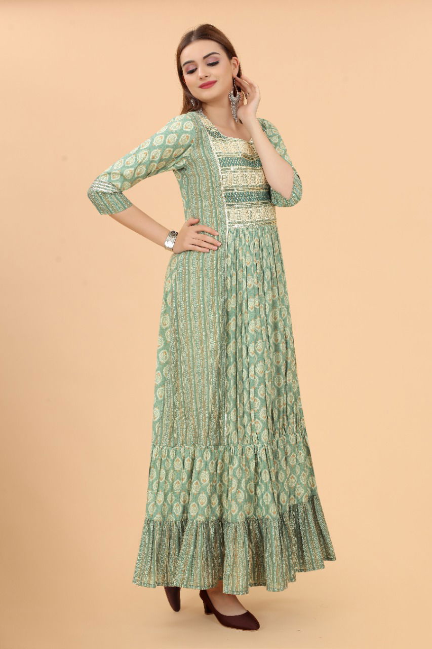 Growish Mars 1025 Stylish Fancy Wear Wholesale Anarkali Designer Kurtis
